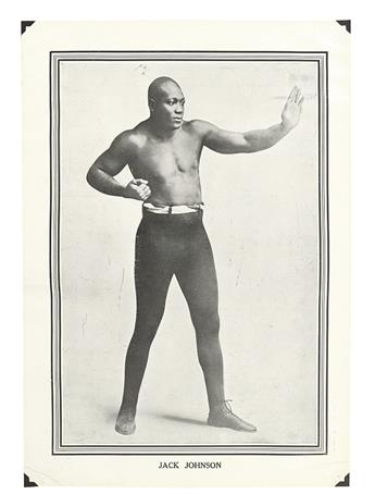 (SPORTS--BOXING.) JACK JOHNSON. Jack Johnson * Sam Langford * Al Brown, and more.